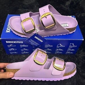 NEW Birkenstock Arizona Big Buckle Sandal CROCUS color, 8-8.5US / 39EU